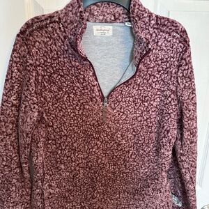 Women's Maroon Fleece Pullover